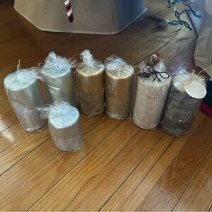 Zodax Elegant Assorted Christmas Candles bundle 7 pc Set